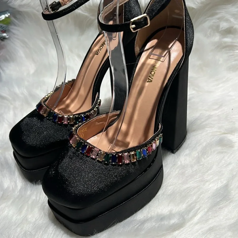 🌸‎ Fashion Nova No Time For It Platform High Heels. Size 9.  B85